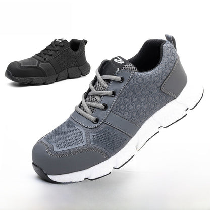Zapatos de trabajo de seguridad transpirables con puntera de acero para hombre