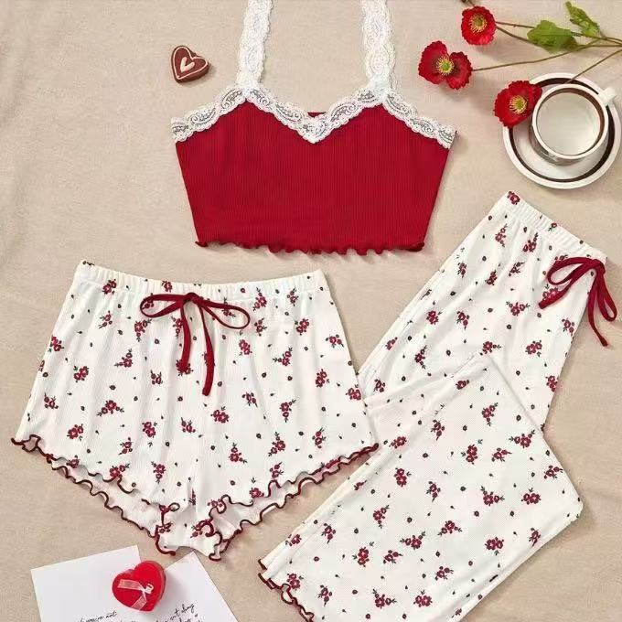 Conjunto de pijama floral para mujer