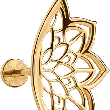 Pendientes geométricos en espiral de loto con mandala