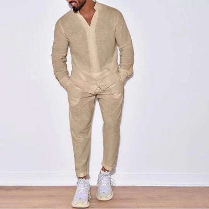 Conjunto de dos piezas de pants informal para caballero
