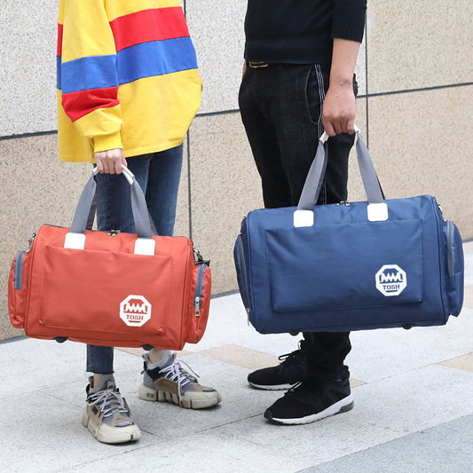 Bolsa de viaje impermeable de gran capacidad con compartimento para zapatos.