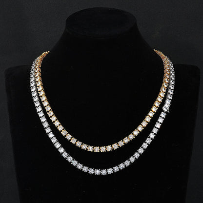 Collar de cadena con circonitas