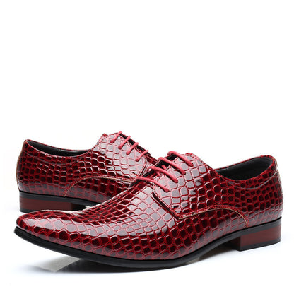 Zapatos de cuero de punta para hombre