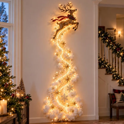 Lámpara de pared con diseño de rastro mágico navideño