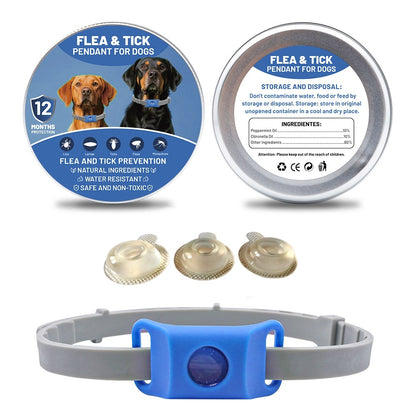 Collar repelente de mascotas ajustable de silicona con aceite esencial