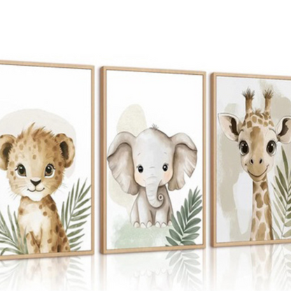 Juego de 3 lienzos decorativos modernos con paisajes estilos nórdicos