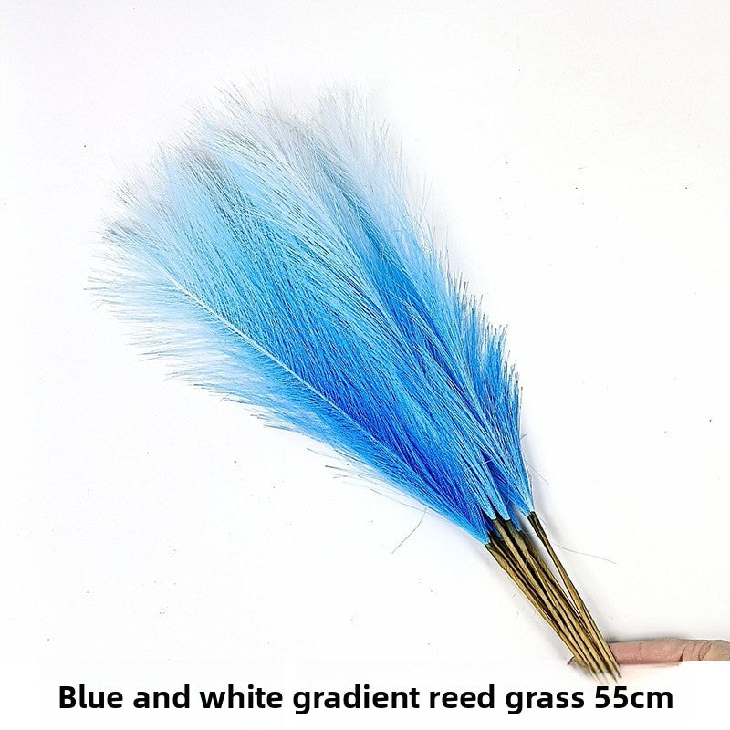 Flores artificiales decorativas de caña (10 piezas)