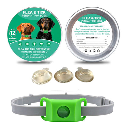 Collar repelente de mascotas ajustable de silicona con aceite esencial