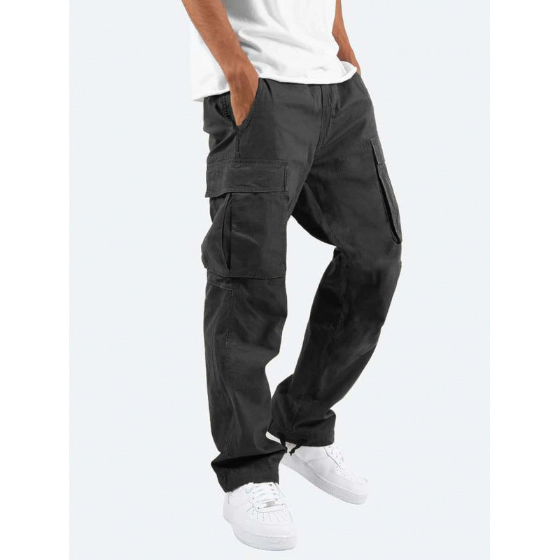 Pantalones cargo para hombre con cintura ajustable